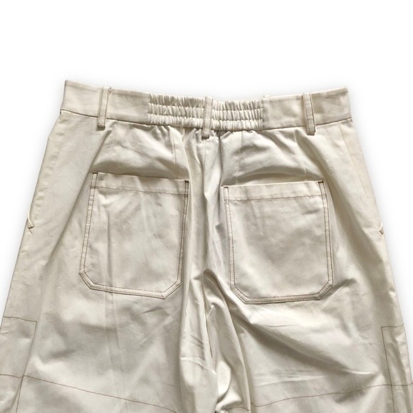 Gentle Herd Men's Stitched Tapered 100% Cotton Trousers Off White Nwt Size Large — image 4 of 8
